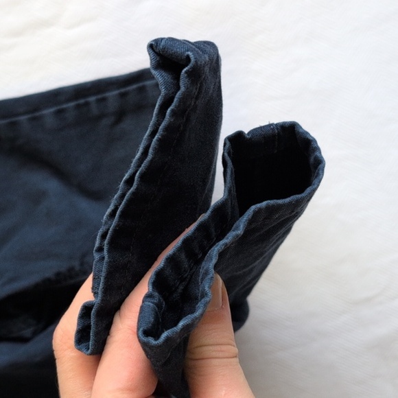 old navy blue cotton twill relaxed fit straight leg chinos pants 18-24 months - Picture 4 of 7